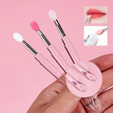 뷰티인스킨 스푼형 파우더 실리콘 립 브러쉬 3종, 3개, 화이트