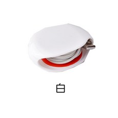 耳機線自動捲線器 收納器 傳輸線 多功能 收線器 收線盒, 1個, 白色