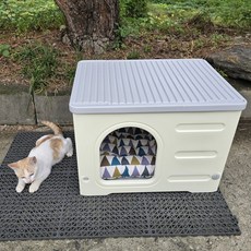 길고양이 매트 길고양이집 깔판 길냥이 급식소 받침대, 1개, 그레이