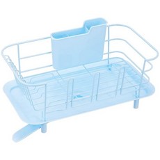 다람쥐 물빼기 바구니 와이어 슬림 블루 W39.5×D22×H20.7cm HH 디시드레이너