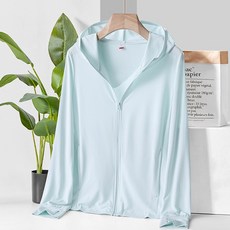 MJ0 여성 자외선차단 후드집업 L 스카이 트레이닝자켓 여름점퍼