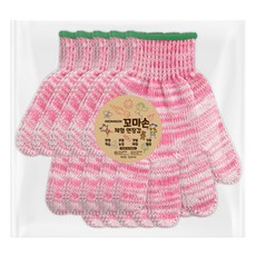 장갑이네 국내생산 꼬마손 어린이 면장갑 키즈 작업장갑 체험학습 텃밭 가드닝 갯벌 체험 장갑 핑크, 핑크 L(고학년용) 5켤레(묶음), 1개