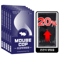 벌레잡는총각들 특수 유인제 첨가 초강력 쥐 끈끈이 트랩, 5개, 2개입