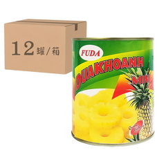 FUDA 罐頭鳳梨 12罐/箱, 9.96kg, 1個