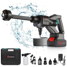 배터리 고압 세척기 최대 800 PSI/55 Bar 휴대용 고압 세척기 15000 mAh, 배터리 고압 세척기 최대 800 PSI/55 Bar 휴