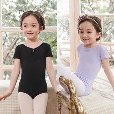 앙겔로스 앙겔로스 반팔 레오타드 발레복 여아 유아동 3~10세