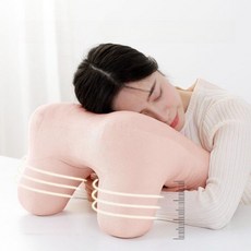 푹신한 엎드려자는베개 낮잠 성인 사무실 꿀잠 수면 베개, 1개, 그레이 + 그레이 담요