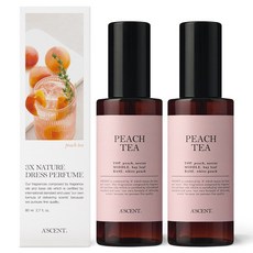 에이센트 드레스퍼퓸 섬유향수, 2개, 80ml, 피치티