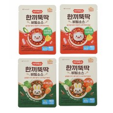 아이배냇 꼬마 한끼뚝딱 비빔소스 한돈볶음파프리카2 + 4색나물2 50g 4개, 1세트