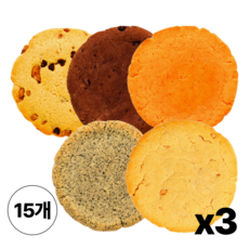 딜라이틴 단백질 수제 쿠키 세트 (제로), 15개, 60g