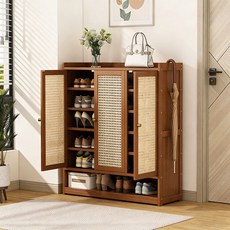 SeekFun 현관 신발장 거실 도어형 다용도 튼튼한 수납장 정리대 신발 수납 선반 다층 대용량 7단, 90cm