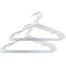 코시나 경량 알루미늄 논슬립 옷걸이 슬림형, 실버, 10개