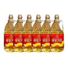 대용량 양조식초 100프로 발효식초 1.8L 업소용 가게 식당 초무짐 초절임 장아찌 피클, 6개