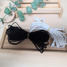 마스크고무줄 마스크이어밴드 마스크재료 이어밴드 마스크밴드 마스크귀 마스크제작 마스크만들기 마스크DIY 마스크고무줄 태교DIY 손발싸개고무줄, 블랙, 5yard (450cm), 1개