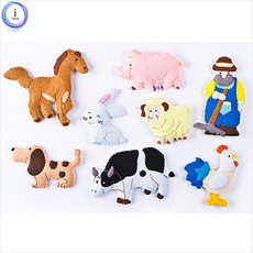 H74 토독 농부와 가축동물 1123 학습교구 동물펠트, 단품