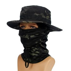 위장 넓은 챙 모자 야외 양산 접이식 어부 낚시 태양 보호, American Black, 17. American Black