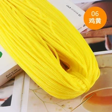 1Pc 200g 크로 셰 뜨개질 중공 원사 나일론 코드 스레드 라인 DIY 팔찌 매트 모자 가방 신발 수제 3mm, 25 6 chicken yellow