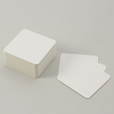 미주니상점 한면코팅 무지종이 100매(8x8cm) 캘리그라피