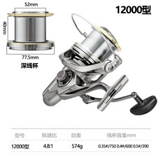 NGK 垂弦錨魚輪 遠投紡車輪 無間隙 海竿 海釣輪 全金屬線杯 斜口魚輪, 遠投12000型【防海水無間隙】