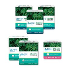 [실속특가]순수데이 오가닉 프리미엄 유기농생리대 중형 3팩 + 대형 2팩 + 팬티라이너 1팩, 1개