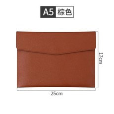 文件收納夾 皮質存摺信封 錢包 便攜, 1個, 單個/A5,紅色