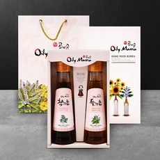 [웰굿]국내산 참기름 들기름 선물세트 1호(참기름100ml 들기름100ml), 2개