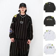 STRIPE SPORTY PULLOVER JACKET