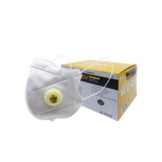 크린탑 방진마스크 1급 C135V 10개입, 20개, 노랑 + 화이트