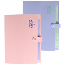 아코디언 파일 스마일 바인더 화일 13칸, 1개, 핑크1+퍼플1