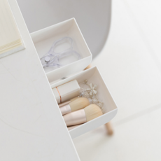 1+1뉴잇지 책상밑 부착식 하부 틈새 수납 서랍, 1단, 화이트+그레이