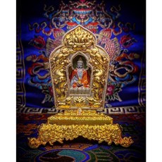 偉大 長壽 成就者 唐東嘉玻 隨身 庇護 雙龍 金箔 佛龕 嘎屋 唐東傑布