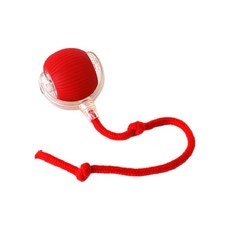 【Aether依鈦】帶繩玩具球 自動滾滾球 自走球 貓咪玩具 自動逗貓 三色可選, 紅, 1個