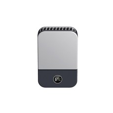 탁상용 선풍기 무소음 무선 미니 usb 충전형 사무실 매달린 선풍기 고풍력 q203 미니 리프리스 US 무소음 사람 디지털 목 허리에 디스플레이 데스크탑, DQ205 네이비 2000 mA