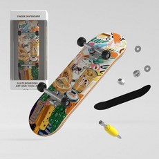 핑거보드 키덜트 스케이트 나무 손가락보드, 1개, 브렉퍼