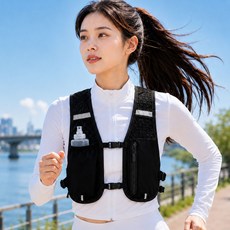 초경량 러닝조끼 베스트 트레일러닝 런닝 마라톤, 1개, 블랙