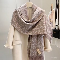 意崴 羊絨圍巾 女25新款奶駝色羊絨圍巾女 高級感雙麵披肩拍照百搭舒適