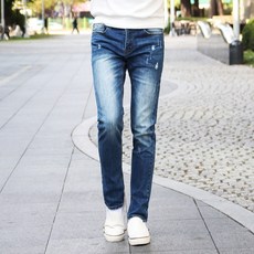 Roy Mongjin 保暖藍色水洗立面牛仔褲 冬季牛仔 RT30C60-1