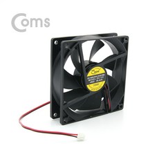 Coms NA960 DC12V 케이스용 팬쿨러 90mm 2핀전원 쿨러팬 DC브러시리스 팬 모터 저소음 2P 전원 커넥터, 1개
