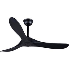 BIGZONE 132 1CM 선풍기 에너지 모터 골드 천장 블랙 리모컨 조용한, 88Inch, 메탈 블랙블랙 블레이드