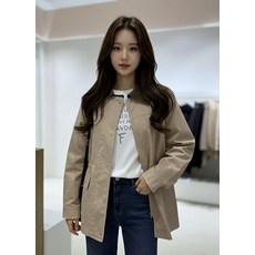 [백화점 정품] 숲 인조가죽 카라 중기장 야상점퍼 SC3UJ804