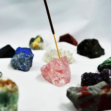 인테리어 원석 인센스 스틱 홀더 스톤 5종 택1, 클러스터