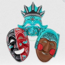 가몽 민속탈 꾸미기 10개입 미술용품, 양반탈