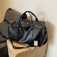 新款旅行包女高品質皮質斜挎包輕便手提行李包男大容量運動健身包, 粉色2038,530優質款【獨立鞋位+乾溼隔離】, 1個