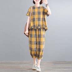 寬鬆短袖七分褲兩件式休閒套裝