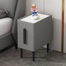 소형 침대미니협탁 틈새 단단한 화이트 CM 원목 나무 하나의 서재 북유럽 작은 침실 모던, 라이트그레이 전원목/블랙액세서리, 행장을 갖추다, 1개