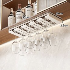 키보드 트레이 거치대 브라켓 서랍 선반 수납, 1개, 밀크화이트 다섯 슬롯 + 네 훅 - 10컵 걸이 가능
