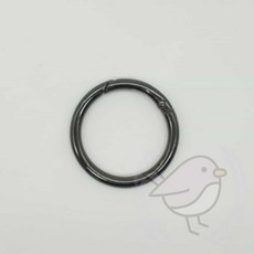 (흑니켈) 40mm 컬러 오링 원형링 가방 연결고리 열쇠고리 수예용품, 1개