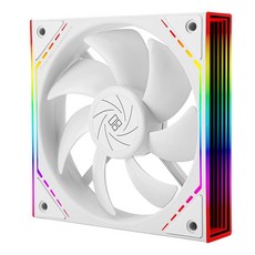 Thermalright TL-M12W 120mm ARGB CPU 쿨러 팬 미러 조명 효과 PWM 무소음 냉각 1500RPM 속도 화이트 데스크탑 팬, Thermalright TL-M12W 120mm ARG