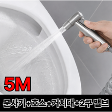 레츠굿 욕실 강력 호스 청소건, 실버