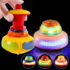 UFO音樂燈光陀螺 兒童趣味發光音樂陀螺玩具 附發射器, 1個, 陀螺款(自帶音樂燈光)